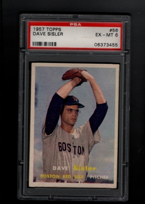 1957 Topps #056  Dave Sisler  PSA 6 EX-MT  BOSTON RED SOX